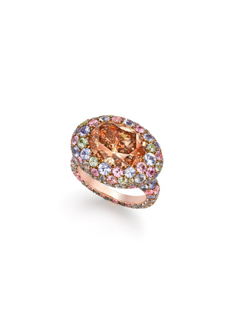 SOTHEBY'S DIAMONDS Brownish Orangy Yellow Diamond Ricci Ring: $190,000