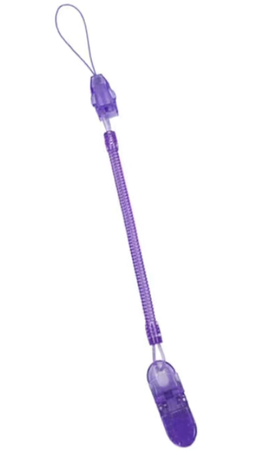 purple pacifier clip