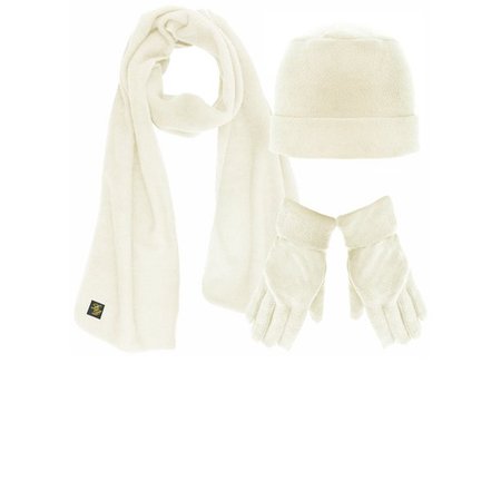 Luxury Divas - Polar Fleece 3 Piece Hat Scarf & Glove Matching Set - Walmart.com - Walmart.com
