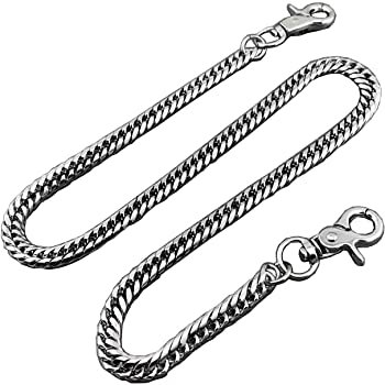 9mm Stainless Steel Biker Rock Wallet Chain Curb Pants Keychain (50cm): Amazon.co.uk: Clothing