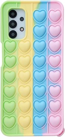 Amazon.com: LUSTAM Pop it Phone Case Comptible with Samsung Galaxy S20 FE, Rainbow Bubble Sensory Stress Release Funny 3D Heart Shape Soft Silicone Shockproof Fidget Case for S20 FE 5G 6.5 inch : Cell Phones & Accessories