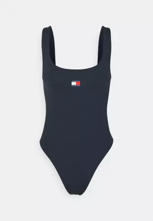 Tommy Jeans HERITAGE SONE PIECE - Swimsuit - dark night navy/dark blue - Zalando.co.uk