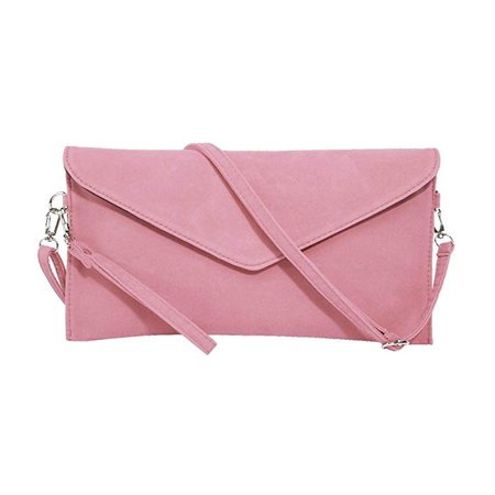 Jieway Women's Faux Suede Evening Clutch Bag Crossbody Bag Shoulder Handbags (Pink): Handbags: Amazon.com