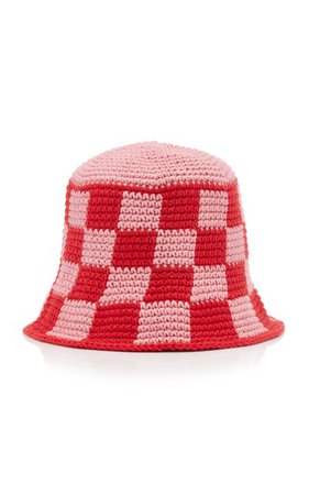 Crochet Checkered Bucket Hat By Memorial Day | Moda Operandi