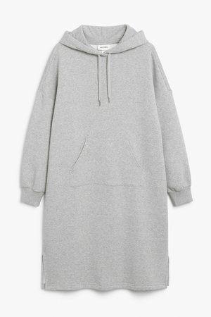 Long sweater dress - Grey - Dresses - Monki
