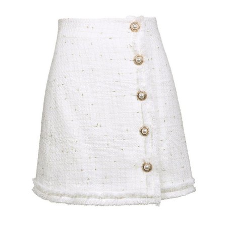 2019 Elegant White Tweed Skirt Women Autumn Korean Sexy Mini Wrap Skirt 2018 Fashion Female Button Plaid Casual Woolen Short Skirts From Beke, $23.55 | DHgate.Com