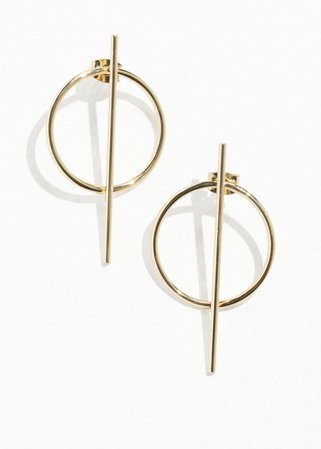 Circle Bar Earrings - Gold - Earrings - & Other Stories