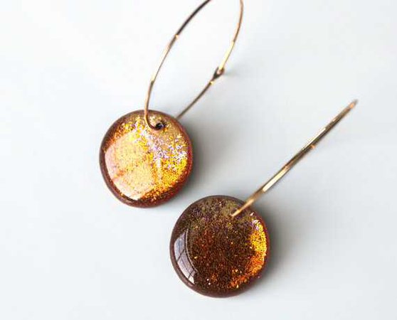 gold rust pendants and earrings - Google Search