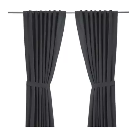 RITVA Curtains with tie-backs, 1 pair - IKEA