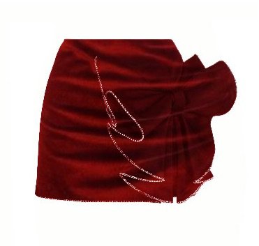 AREA Red Velvet Bow Skirt