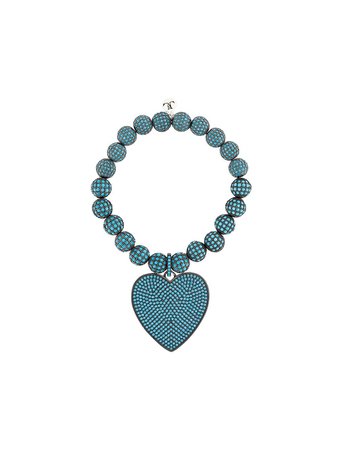 Lord And Lord Designs Crystal-Embellished Heart Bead Bracelet LLBRACELET101 Blue | Farfetch