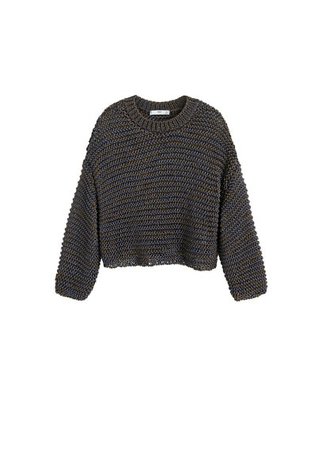 MANGO Bicolor open-knit sweater