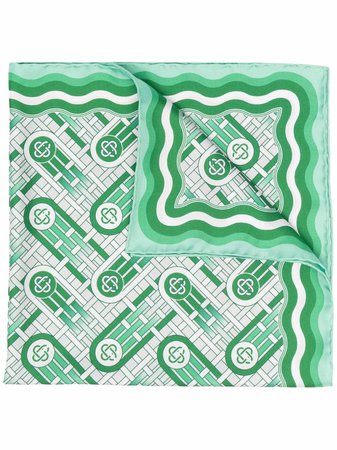 Casablanca geometric-print Silk Scarf - Farfetch