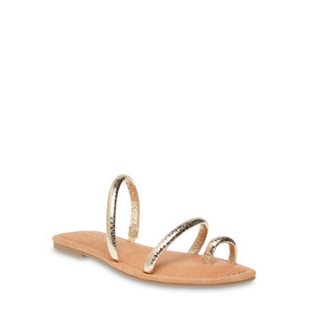 Scoop - Scoop Women's Sofia Strappy Flat Sandals - Walmart.com gold