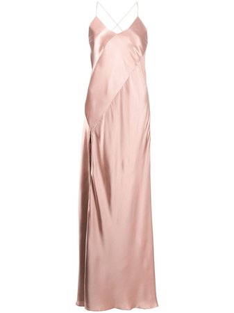 Shop Michelle Mason open-back silk gown with Express Delivery - FARFETCH