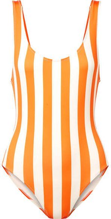 The Anne-marie Striped Swimsuit - Orange