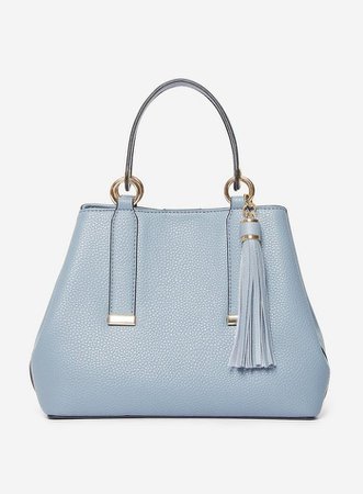 Pale Blue Mini Tassel Tote Bag | Dorothy Perkins