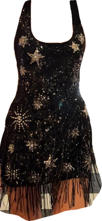 sparkly star fringe dress