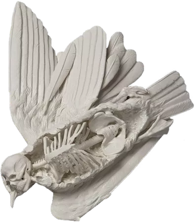 white bird sculpture