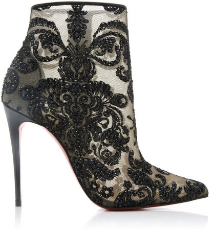 Exclusive Gipsy Embellished Mesh Ankle Boots