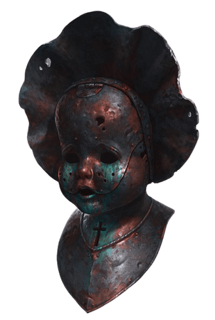 Rusted doll head