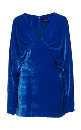 Draped Velvet Mini Dress by Cushnie | Moda Operandi