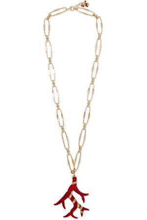 Rosantica | Isola gold-tone and resin necklace | NET-A-PORTER.COM