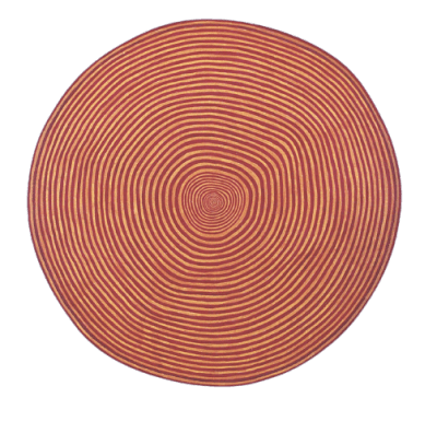 red tree rings spiral circle