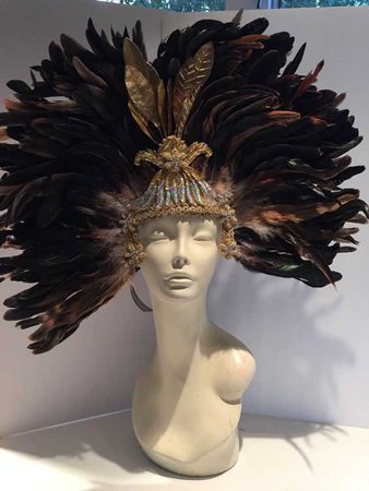 Feather mardi gras headpiece