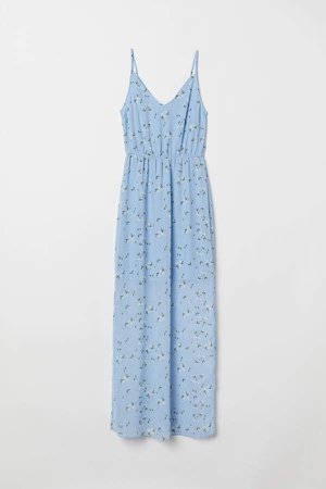 Chiffon Maxi Dress - Blue