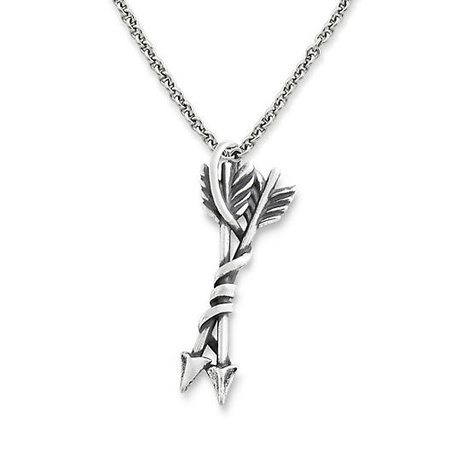 Crossed Path Arrows Pendant on Light Cable Chain - James Avery