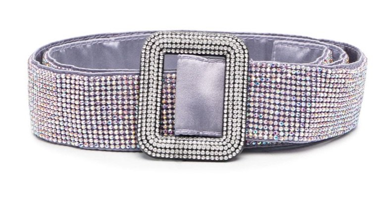 purple stud-embellished belt