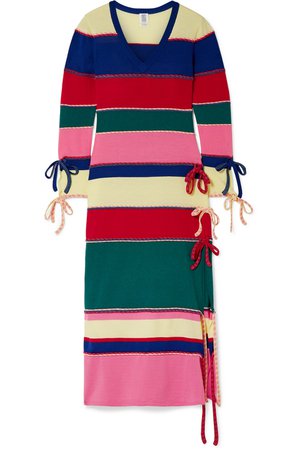 Rosie Assoulin | Striped wool midi dress | NET-A-PORTER.COM