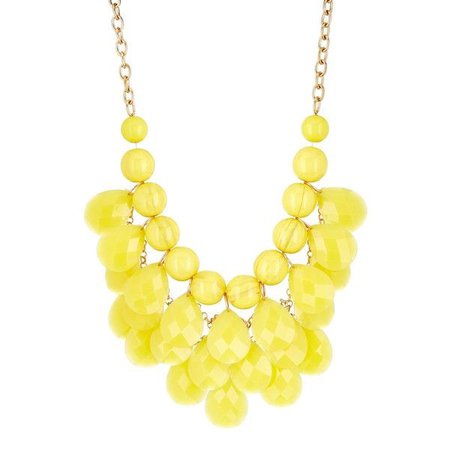 yellow teardrop statement necklace - Google Search