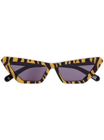 Yellow Chimi Tiger-Print Cat-Eye Sunglasses For Women | Farfetch.com