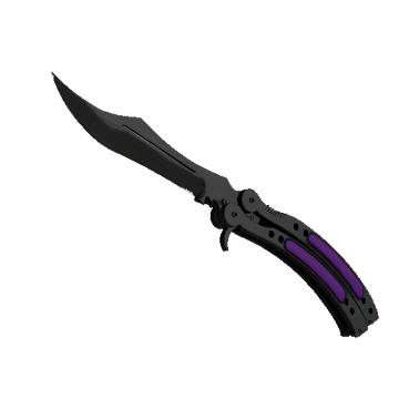 Purple and Black Butterfly Knife