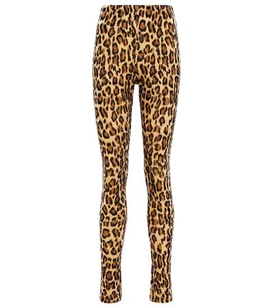 Junya Watanabe Leopard-print velvet leggings