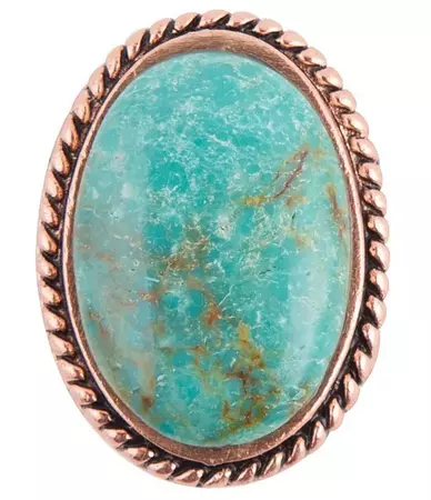 Barse Copper and Genuine Turquoise Statement Ring