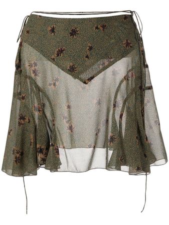 KNWLS October Silk Mini Skirt
