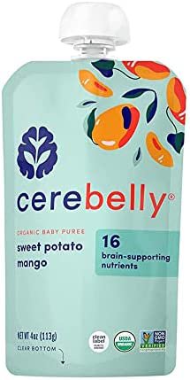 Amazon.com: Cerebelly Baby Food Pouches – Broccoli Pear (4 oz, Pack of 6) - Toddler Snacks - 16 Brain-supporting Nutrients from Superfoods – Healthy Snacks, Gluten-Free, BPA-Free, Non-GMO, No Added Sugar : Baby