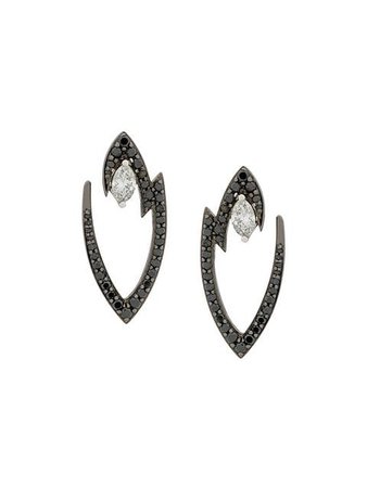 Stephen Webster 18Kt White Gold Lady Stardust Marquise Diamond Earrings WE993 Metallic | Farfetch