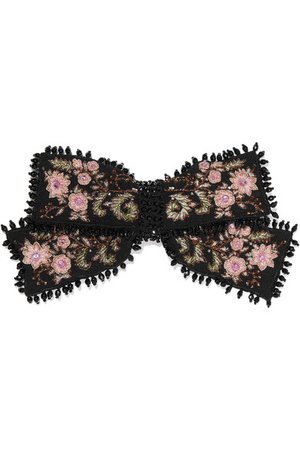 Etro | Beaded floral-embroidered crepe brooch | NET-A-PORTER.COM