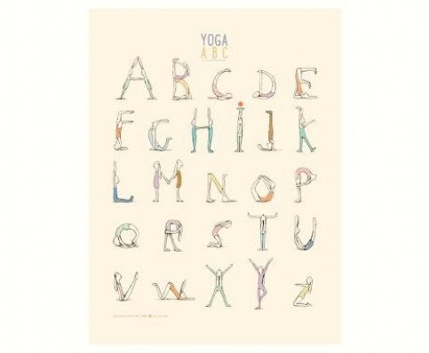 Yoga ABC plakat fra Maileg | Stræk og Bøj