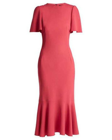 Lyst - Dolce & Gabbana Fluted-sleeve Cady Dress in Pink