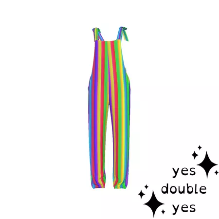 Fruit Stripe Overalls Rainbow Coveralls! Clowncore LGBTQ Parade Festiv – yesdoubleyes