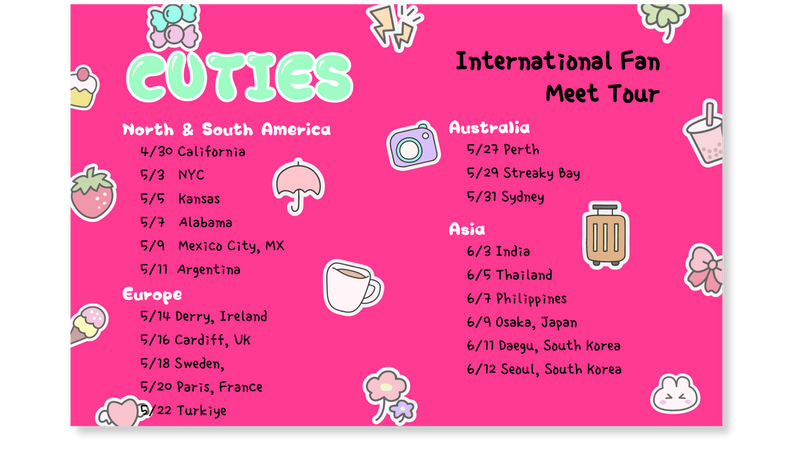 Hexy Girls Cuties International Fan Meet Tour Poster