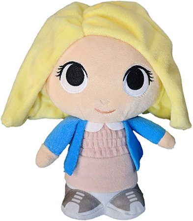 Funko Eleven with Wig SuperCute Plushies x Stranger Things Plush + 1 American TV Themed Trading Card Bundle: Toys & Games