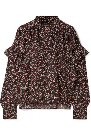 Isabel Marant | Libel ruffled printed silk crepe de chine blouse | NET-A-PORTER.COM
