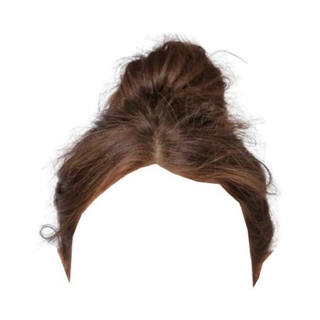 brown hair messy bun updo middle part