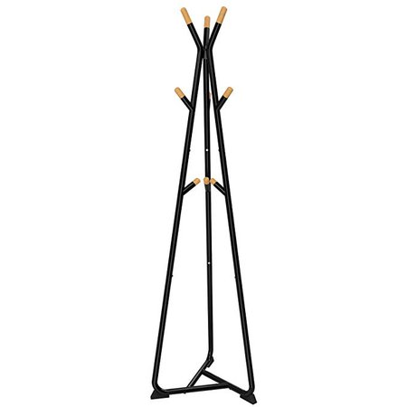 SONGMICS Coat Rack Stand, Coat Tree, Hall Tree Free Standing, with 9 Beech Wood Hooks, for Clothes, Hat, Bag, Black, Natural Grain URCR15BY: Amazon.ca: Home & Kitchen